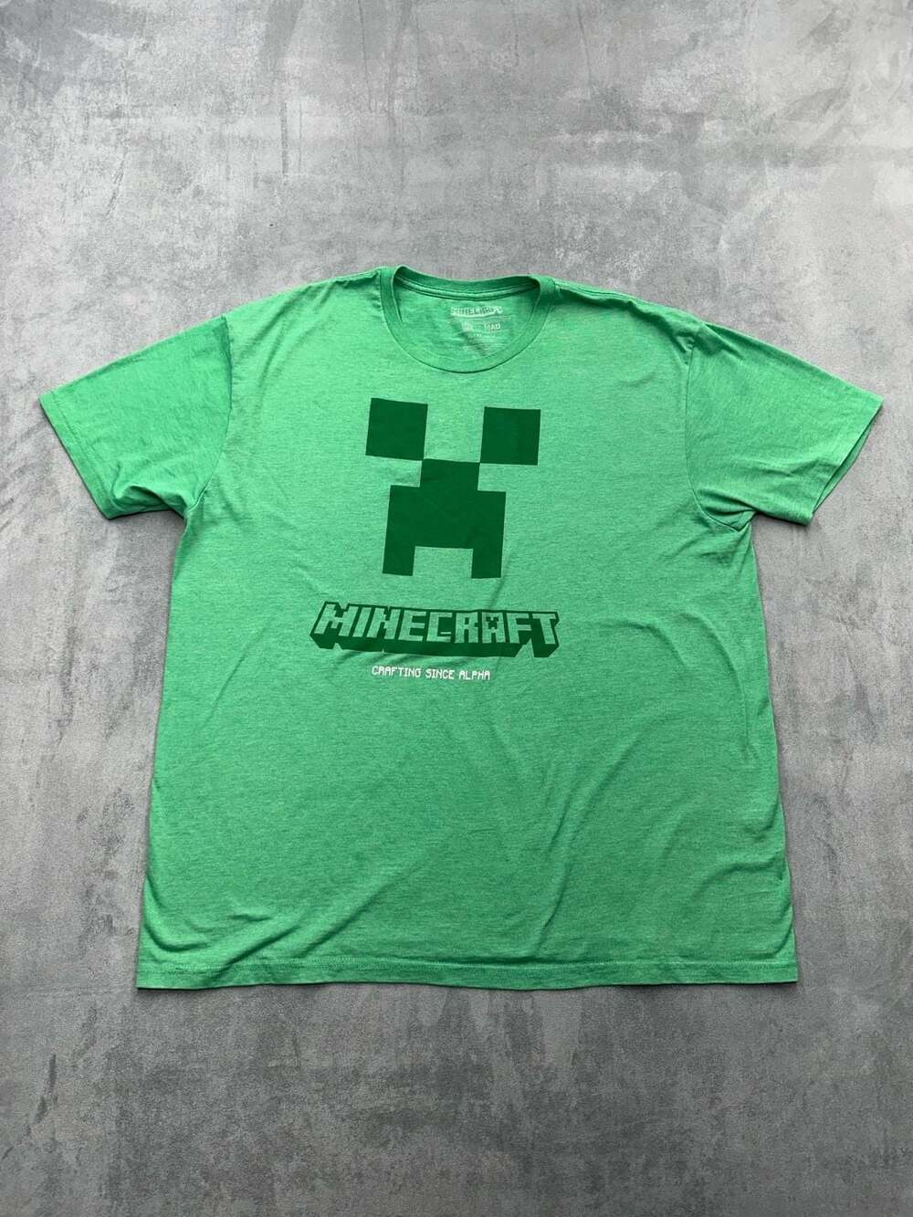 Minecraft 'Crafting Since Alpha' Creeper Face Graphic T-Shirt